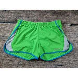 Patagonia Womens Polyester Green Blue Shorts Running Jogging